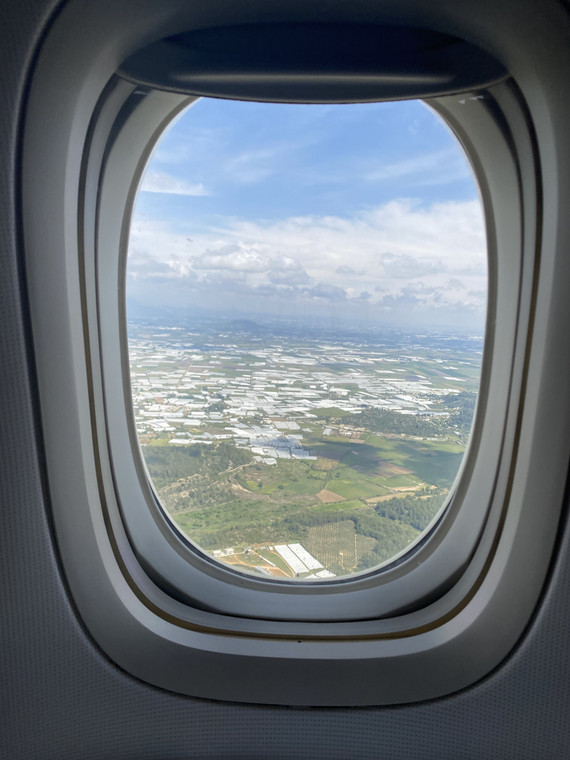 Mój widok z okna podczas lądowania w Turcji