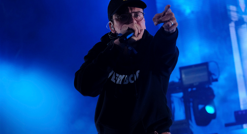 Logic performs on day three of the Governors Ball Music Festival on Sunday, June 4, 2017, in New York.