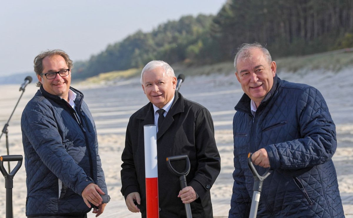 Jarosław Kaczyński na Mierzei Wiślanej