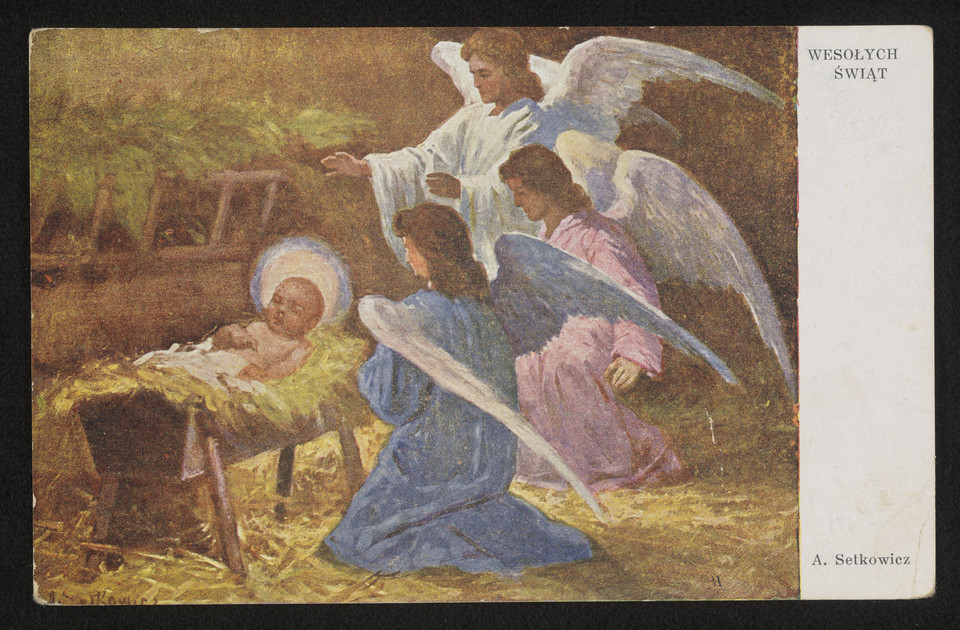 Narodziny Jezusa, kartka z 1936 r.