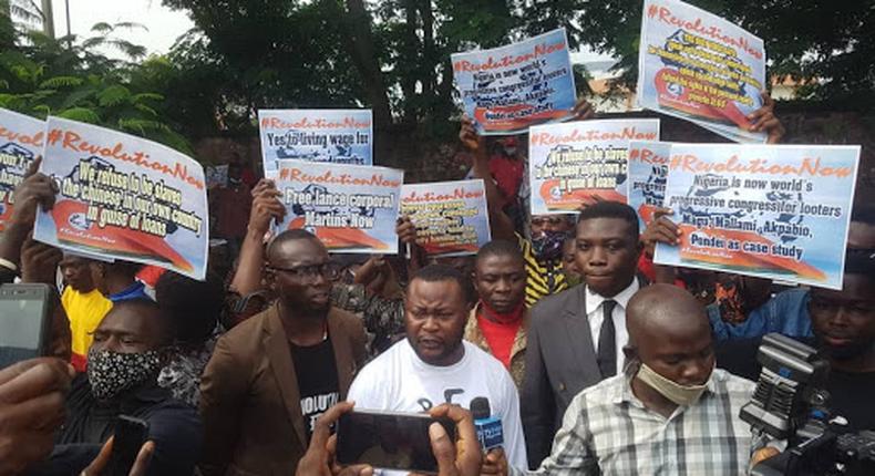 Police arrested some revolutionnow protesters on Wednesday, August 5, 2020 (OnoBello)