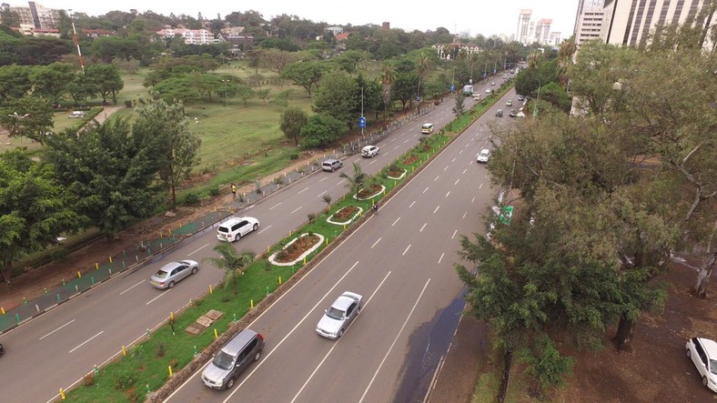 Aerial view of Uhuru Highway 