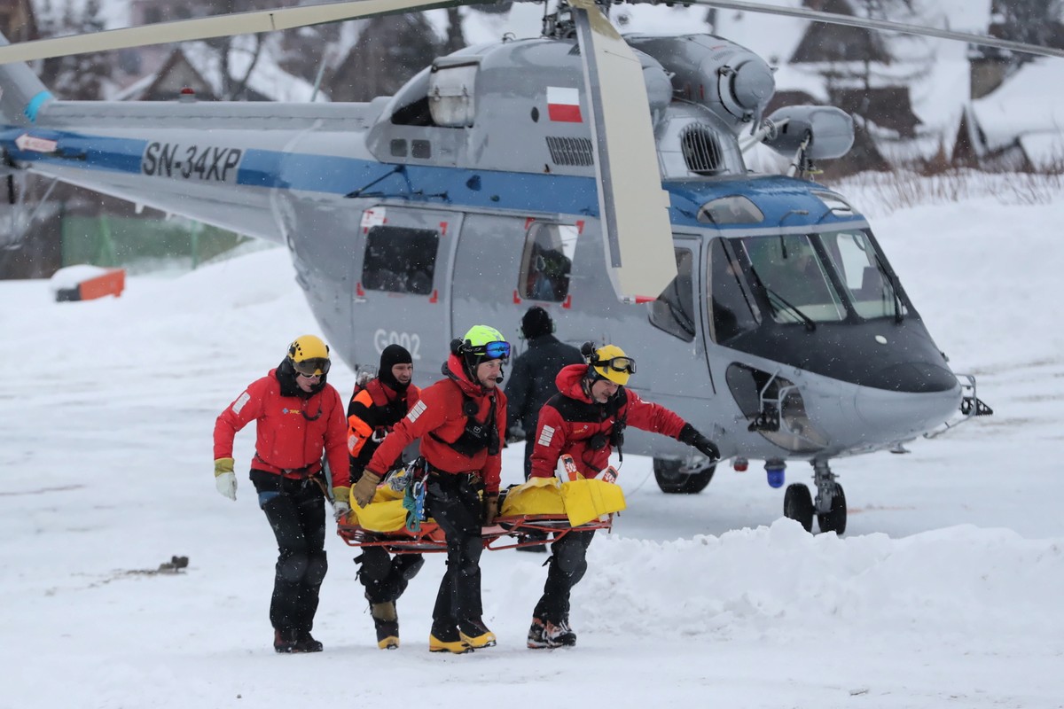 Akcja ratunkowa po zejściu lawiny na Kasprowym Wierchu