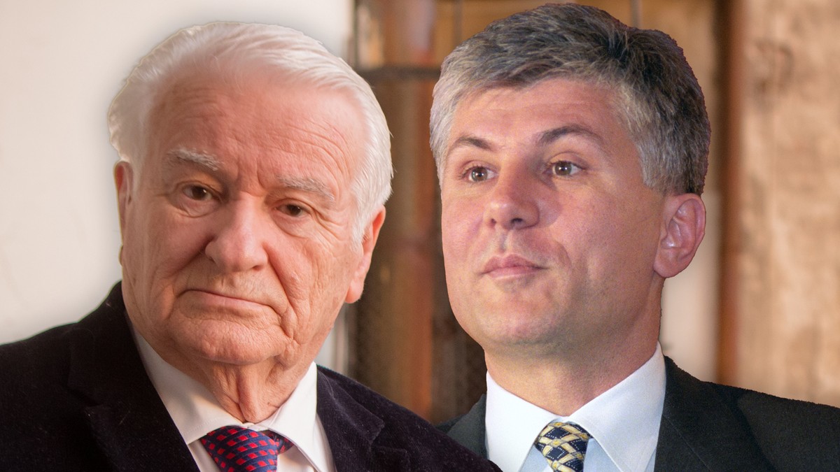 Dragoljub Mićunović i Zoran Đinđić 