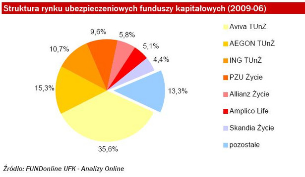 Struktura rynku ubezpieczeniowych funduszy kapitałowych