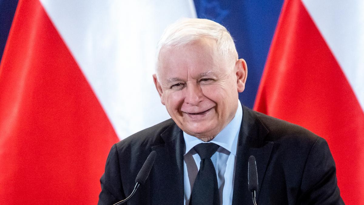 Jarosław Kaczyński podczas spotkania z mieszkańcami Inowrocławia