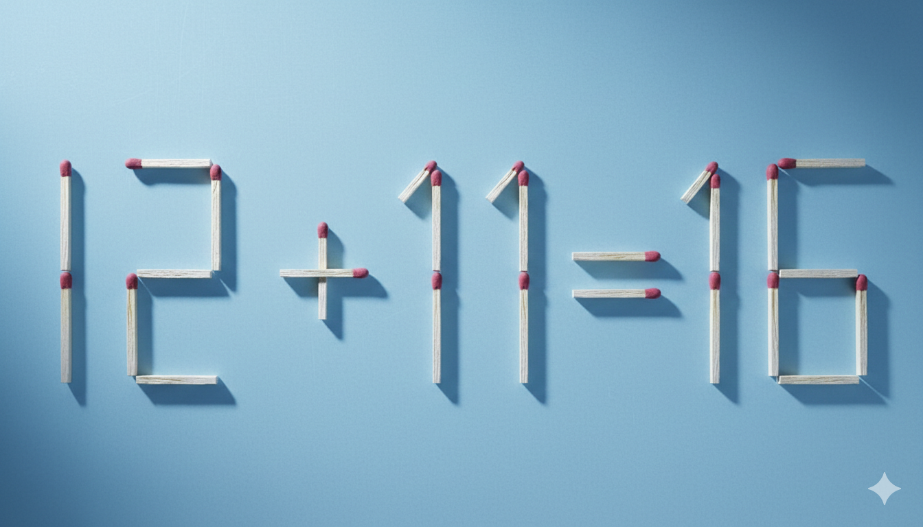 Dokážete opraviť túto rovnica len presunom jednej zápalky?