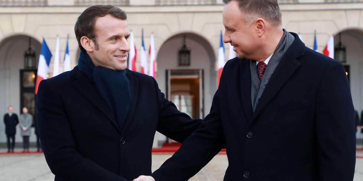 Emmanuel Macron w Polsce. Rozpoczęła się wizyta prezydenta Francji