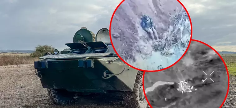 Rosjanin wjechał BTR-em do rzeki. Potem usiadł na brzegu i płakał
