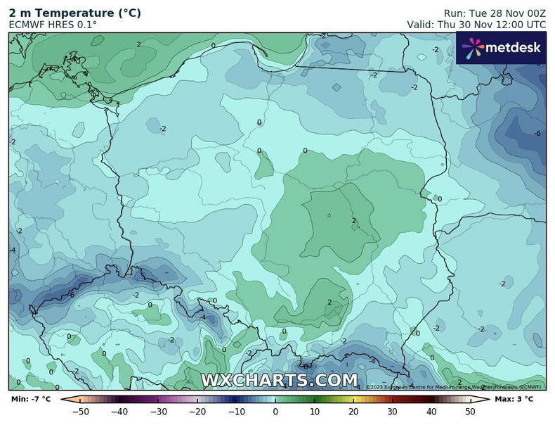 Temperatura w kolejnych dniach będzie miała trudności z przekroczeniem 0 st. C