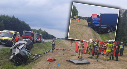 Tir zderzył się z busem. Cztery osoby nie żyją. Tragedia w Bobrownikach