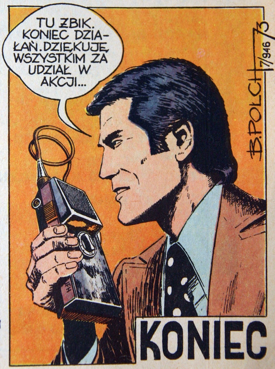 Fragment komiksu z serii "Kapitan Zbik"