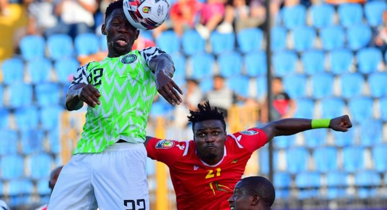 Nigeria defender Kenneth Omeruo outjumped the Guinea defence to score the winning goal