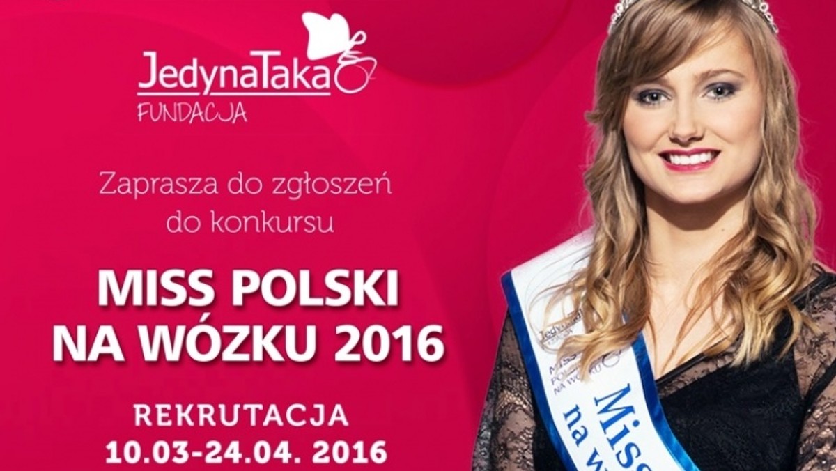 Już tylko dwa tygodnie pozostały na zgłoszenie się do wyborów Miss Polski na Wózku 2016. Konkurs, który ma na celu zmianę wizerunkową osób niepełnosprawnych i pokazanie, że każda kobieta może czuć się piękna, zostanie przeprowadzony już po raz czwarty. Gala finałowa odbędzie się w lipcu.