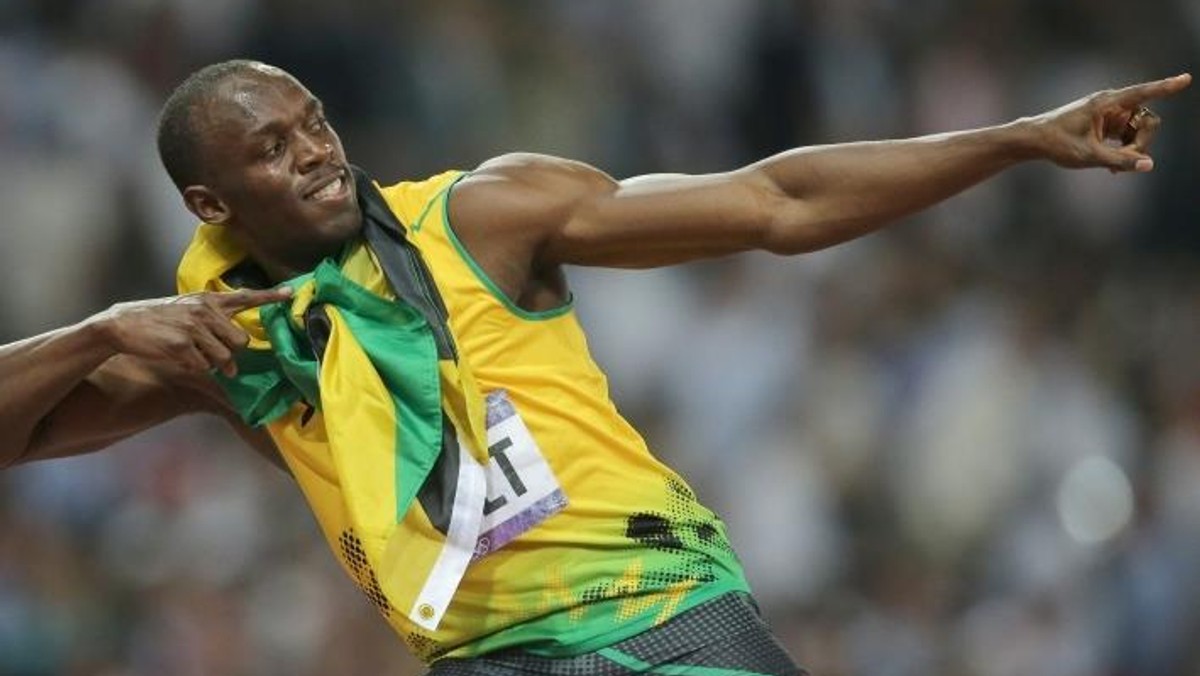 Usain Bolt robiący błyskawicę