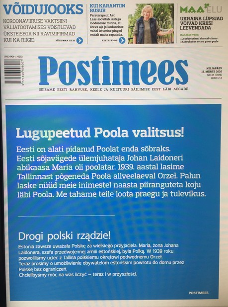 Apel w Postimees