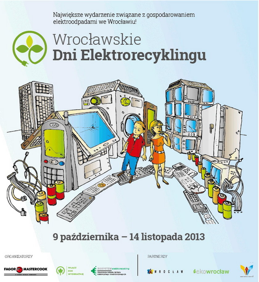 Plakat reklamujący II Wrocławskie Dni Elektrorecyklingu