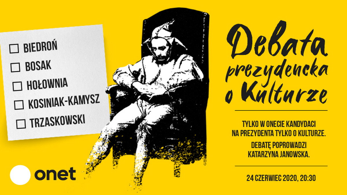 Wybory prezydenckie. Debata prezydencka o kulturze już dziś w Onecie