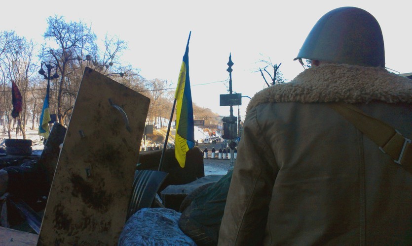 Barykady na Majdanie w Kijowie