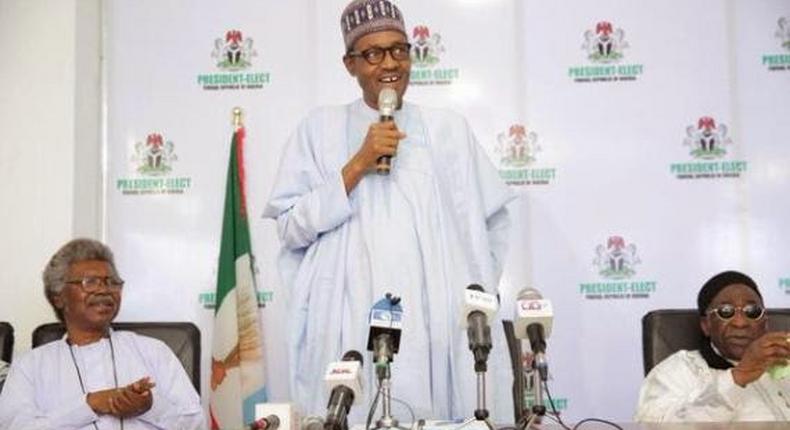 President Muhammadu Buhari in a meeting with members of the Northern Elders Forum on May 10, 2015 in Abuja.