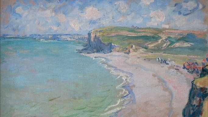 Monet Claude, "Plaża w Pourville"
