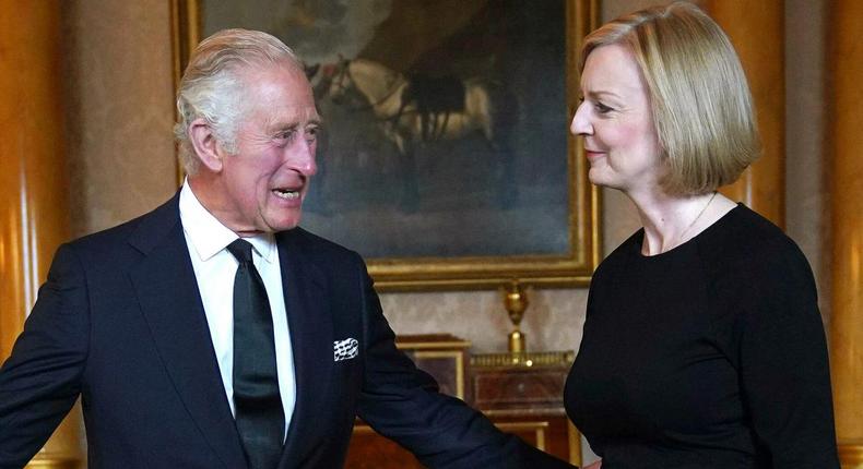 King Charles and U.K. Prime Minister Liz Truss. Photo: YUI MOK/AP/SHUTTERSTOCK.