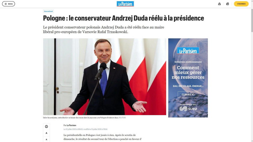 Wyniki wyborów prezydenckich. Zagraniczna prasa o wygranej Andrzeja Dudy