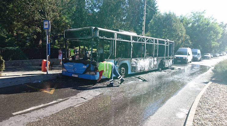 Teljesen kiégett, használhatatlanná vált a busz / Fotó: Olvasóriporter