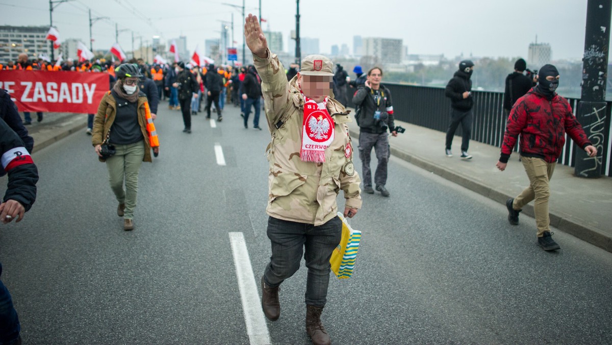 Heilował podczas Marszu Niepodległości?