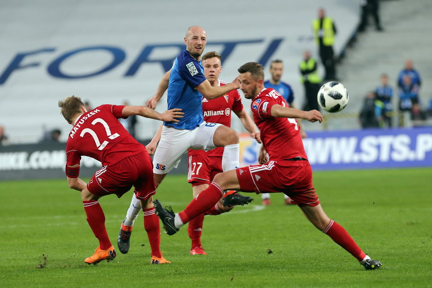 Pilka nozna. Ekstraklasa. Lech Poznan - Gornik Zabrze. 07.04.2018