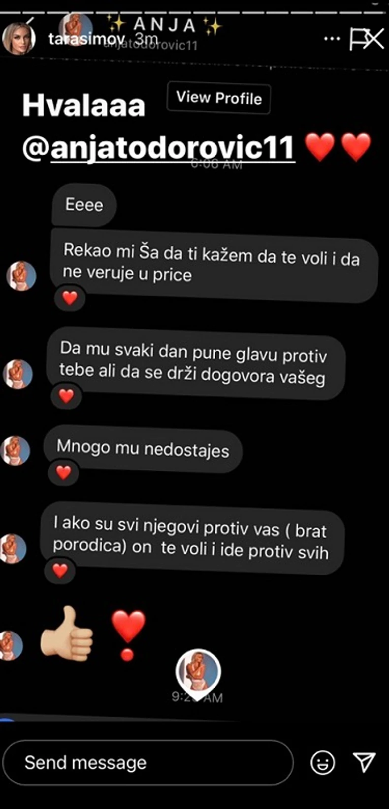 Poruka za Taru od Ša 