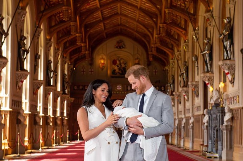 Prince Harry and Meghan Markle have for the first time shared a photo of their newborn baby [BritishVogue] 