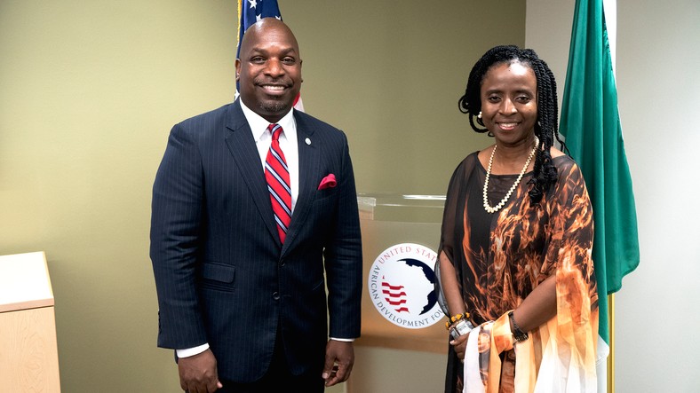 USADF President and CEO CD Glin and LSETF Board Chair Ifueko Omoigui Okauru 