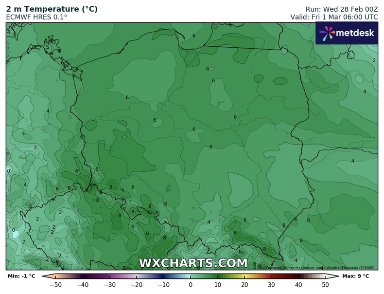 W nocy nigdzie nie musimy się obawiać przymrozków