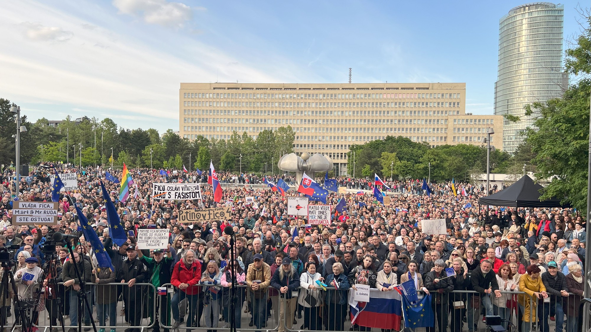 Opozičný protest v Bratislave - ilustračné foto