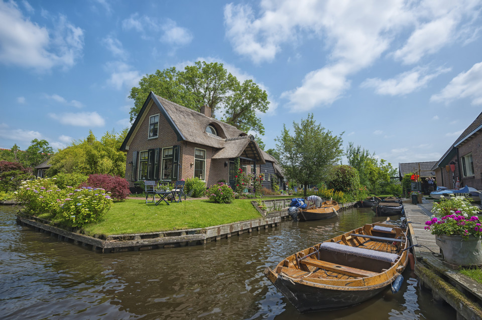 Wieś Giethoorn w Holandii