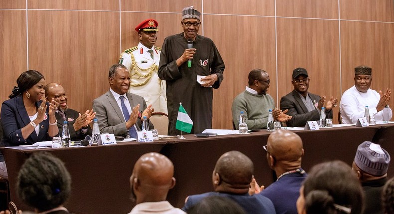 President Muhammadu Buhari addresses the Nigerian community in Poland