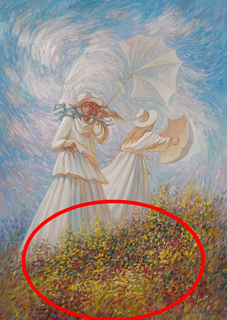 Kvety, na ktorých ženy stoja.