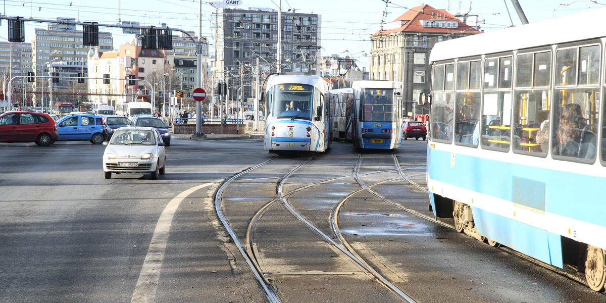 Zwrotnice tramwajowe we Wrocławiu.