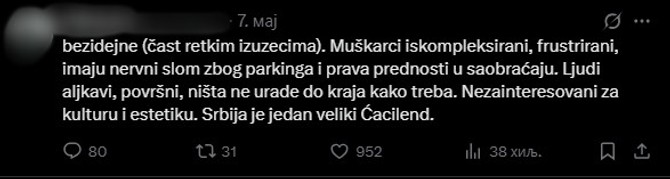 Post na Tviteru