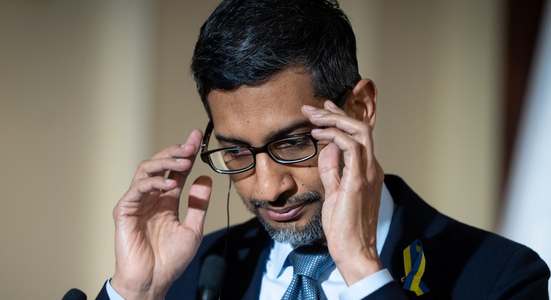 Google CEO Sundar Pichai.Mateusz Wlodarczyk/NurPhoto via Getty Images