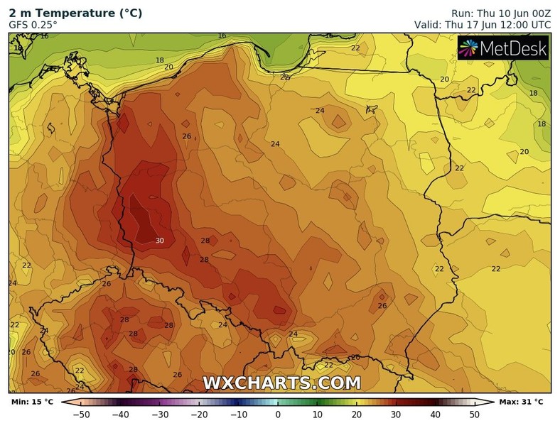 Za tydzień upał możliwy również w Polsce