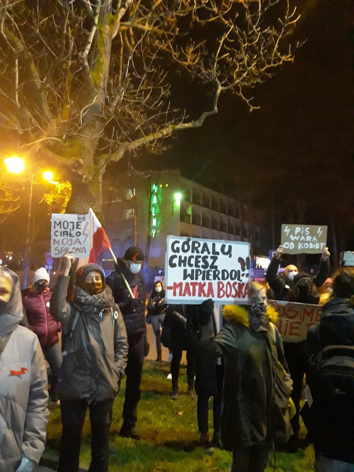 Protestujący w Zakopanem