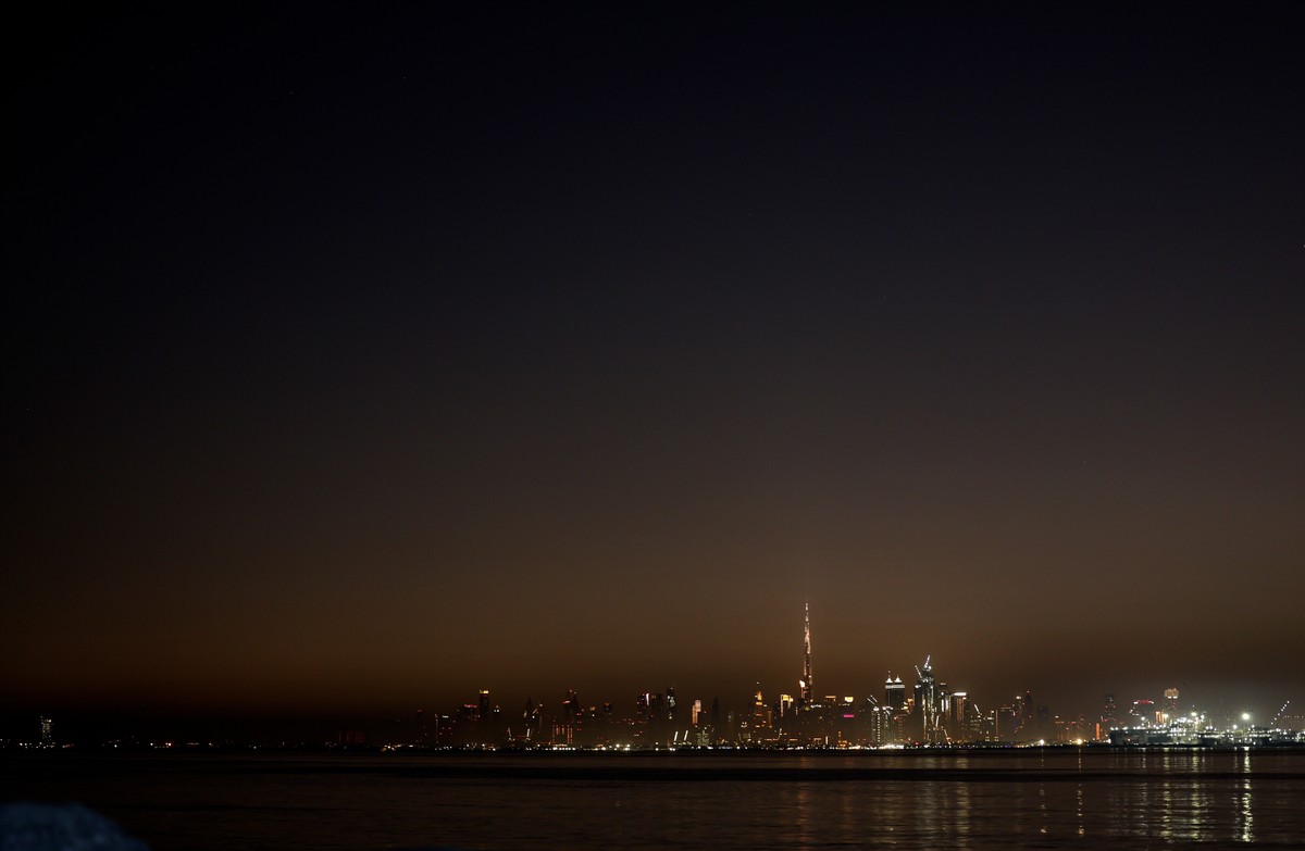 Missile interception in the sky of Dubai