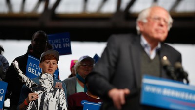 Presidential Candidate Bernie Sanders Holds Election Night Rally