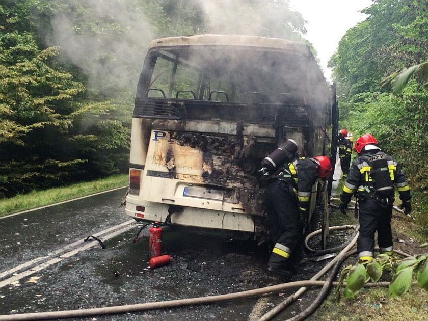 Zapalił się autobus