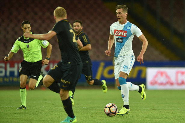 Pierwszy gol Arkadiusza Milika dla SSC Napoli. Polak trafił do siatki 10 minut po wejściu na boisko