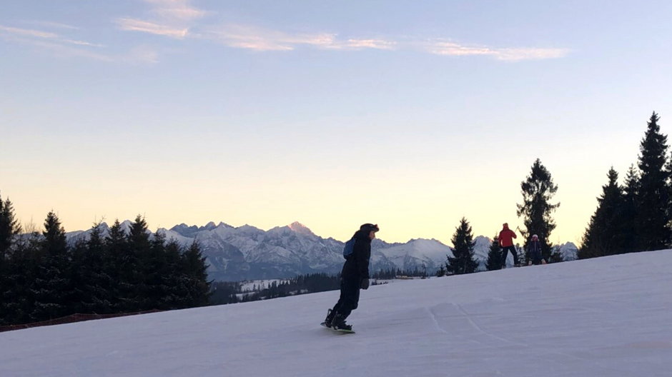 Widok ze stoków Kotelnicy na Tatry, Białka Tatrzańska