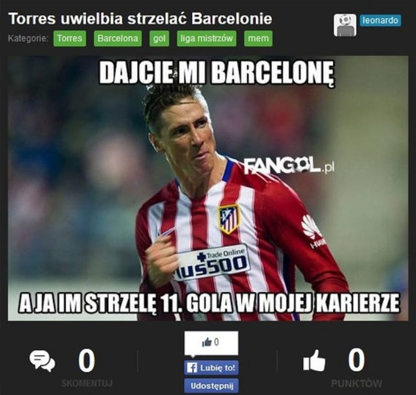 Memy po LM: Fani kpią z Fernando Torresa!