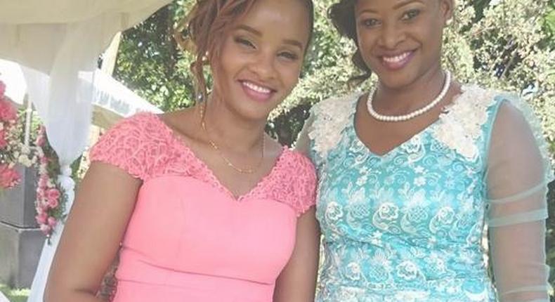 File image of Kanze Dena with Lulu Hassan. Kanze Dena wedded Nick Mararo at a secret ceremony that ended on Saturday
